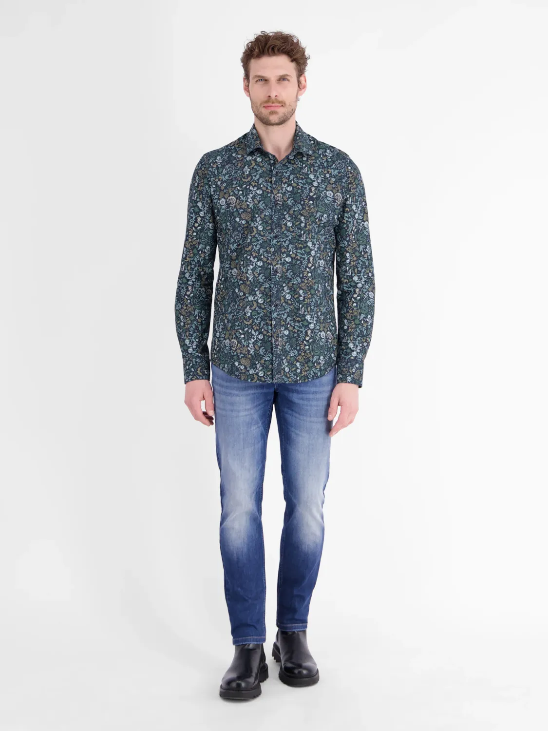 Lerros overhemd, storm blue Lerros overhemd, storm blue