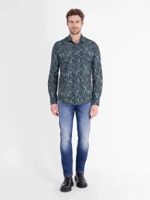 Lerros overhemd, storm blue