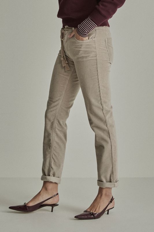 Para Mi Bobby - Vintage Corduroy, Ivory Grey