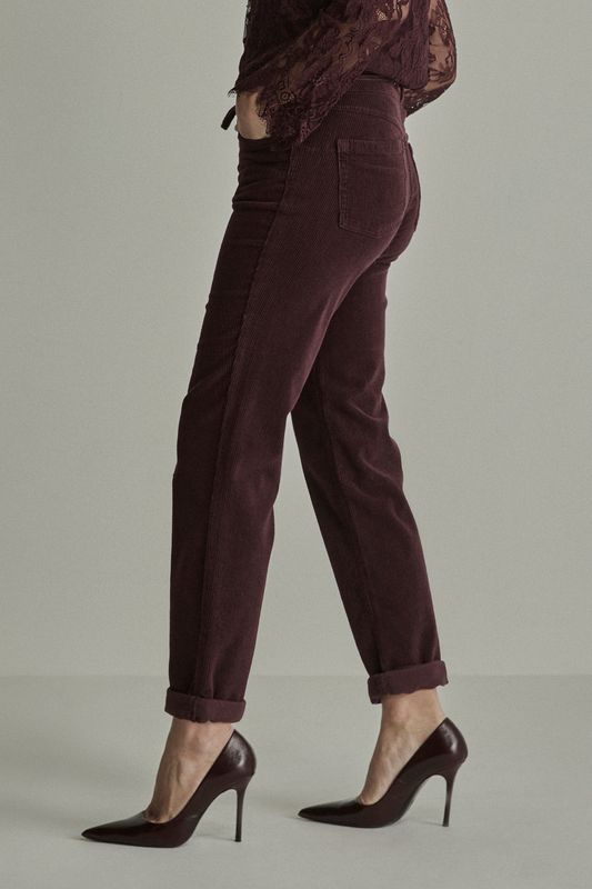 Para Mi Bobby - Vintage Corduroy, Burgundy Red