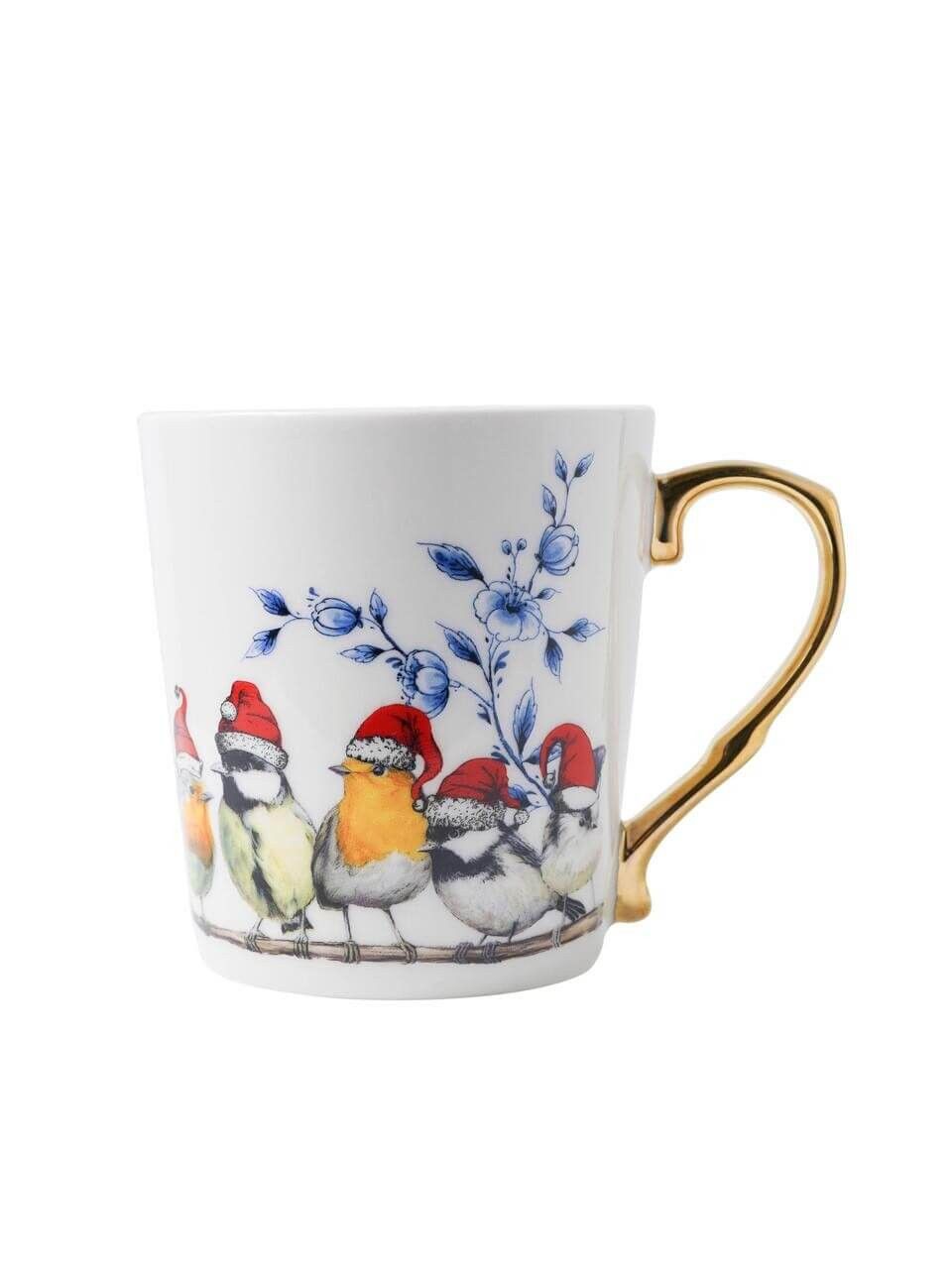Heinen Mok Bosvogels Kerst, delfts blauw Heinen Mok Bosvogels Kerst, delfts blauw