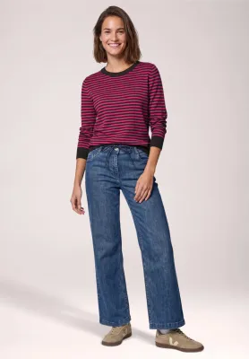 Cecil TOS Cosy striped sweater, pink flash melange Cecil TOS Cosy striped sweater, pink flash melange