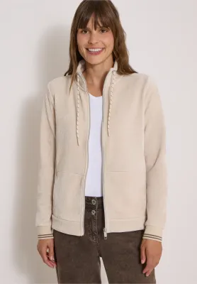 Cecil Soft Cord T-Shirt Jacket, pearl beige