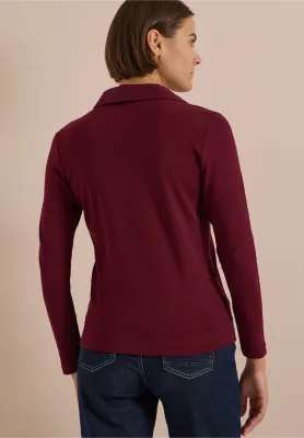 Cecil Solid Poloshirt, red wine
