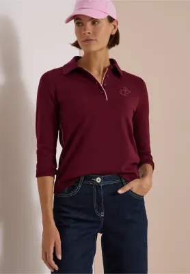 Cecil Solid Poloshirt, red wine Cecil Solid Poloshirt, red wine