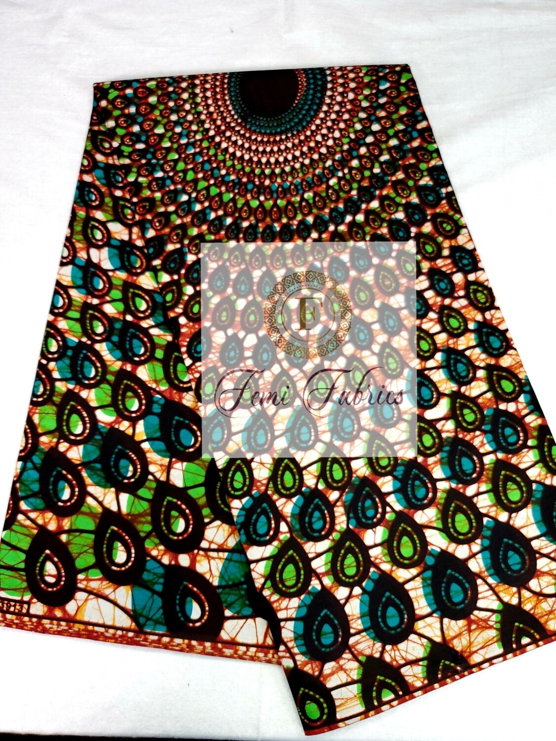 Green Giant Ripple Ankara/African Print Fabric