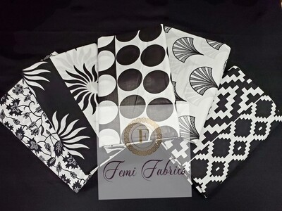 Scrap Pack-  BLACK/Ankara/African Fabric
