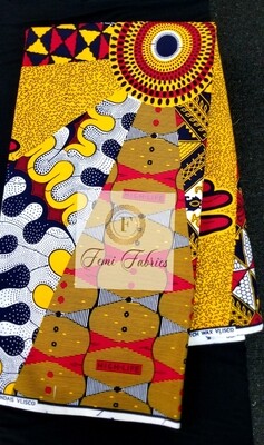 Red N Gold Posh Patchwork/Ankara/African Wax Fabric
