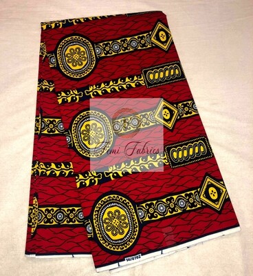 Red Regal Courtyard/Ankara/African Fabric