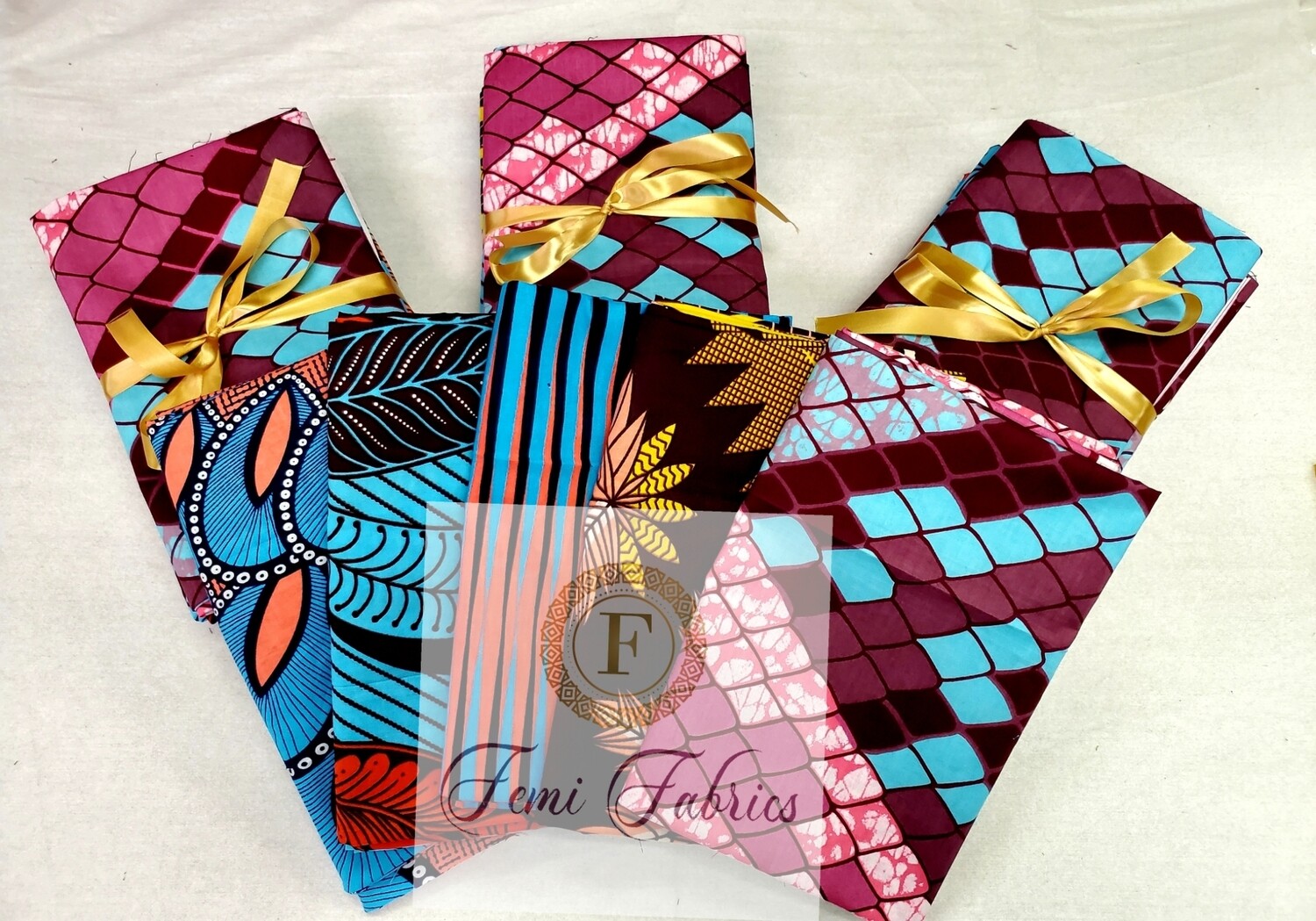 Scrap Pack-  CORAL/Ankara/African Fabric