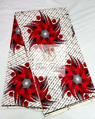 Red Sun Glow/Ankara/African Print Fabric