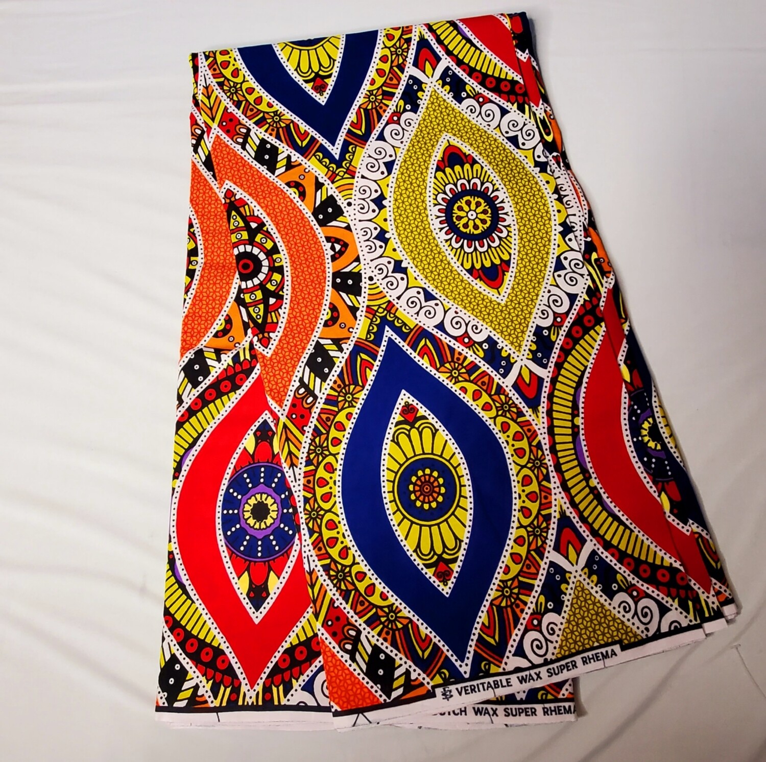 Orange Yellow Pods Ankara/African Print Fabric