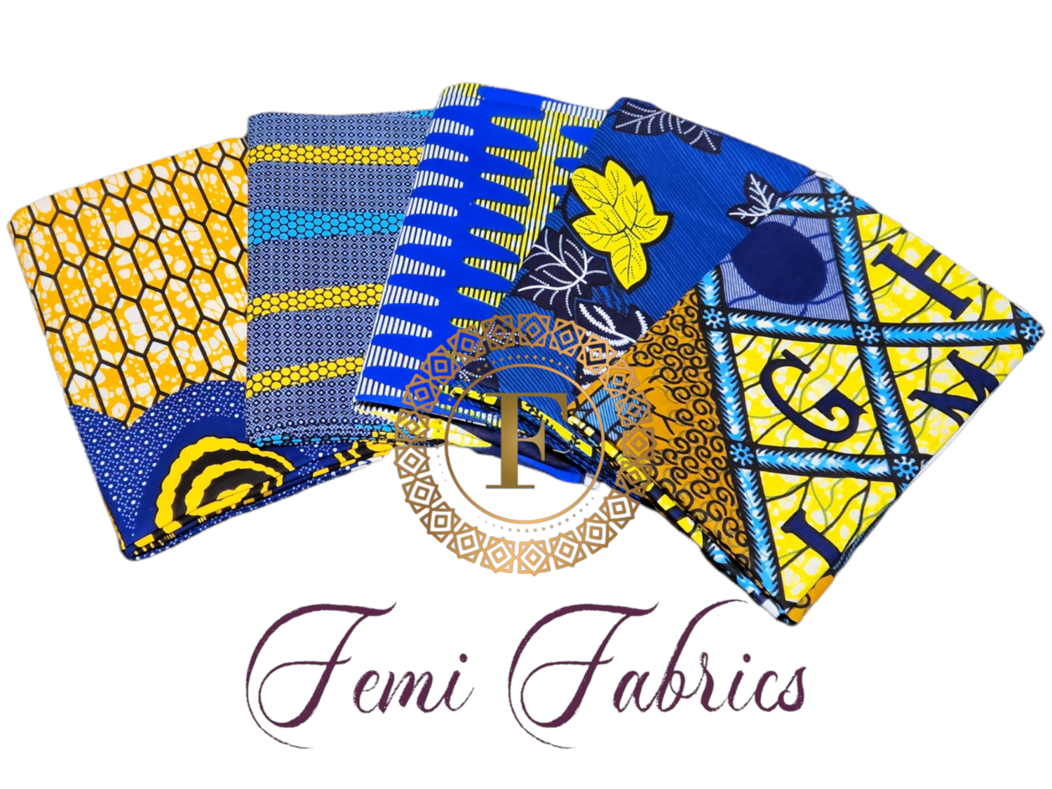 Scrap Pack- Blue/Ankara/African Fabric