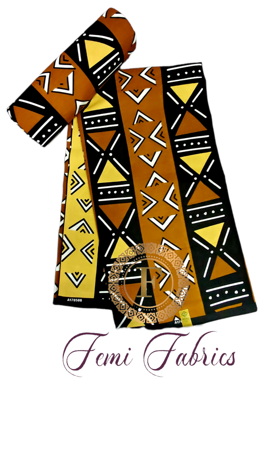 Muddy Carmel Crosses / Ankara /African Fabric
