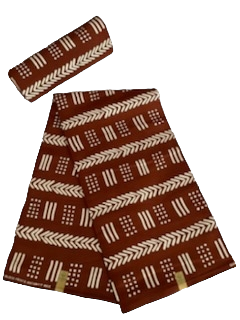  Rustic Red Bogolan/Ankara/African Fabric