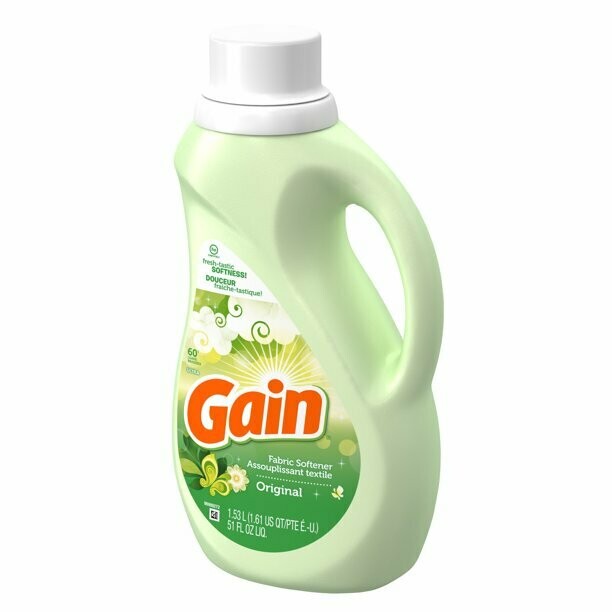 Gain Liquid Fabric Softener, Original Scent, 60 loads, 44oz