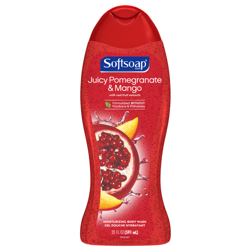 Softsoap Moisturizing Body Wash, Pomegranate and Mango, 20 fl oz