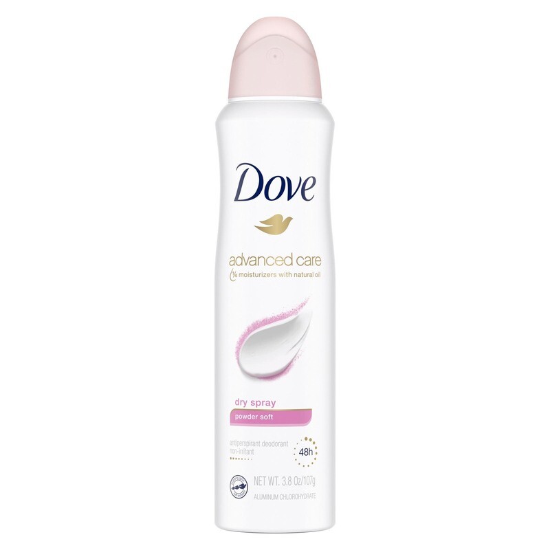 Dove Advanced Care Dry Spray Antiperspirant Deodorant Powder Soft 3.8 oz