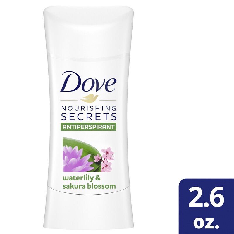 Dove Nourishing Secrets Antiperspirant Deodorant Stick Waterlily &amp; Sakura Blossom, 2.6 Oz.