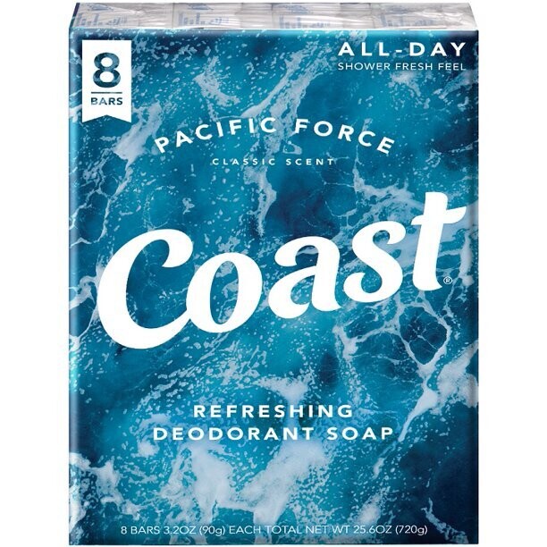 COAST 8 Bar Soap Classic Scent, 4 Oz (also sold individually)