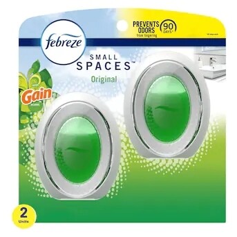 Febreze Small Spaces Air Freshener, Gain Original Scent, 2 Count( sold individually)