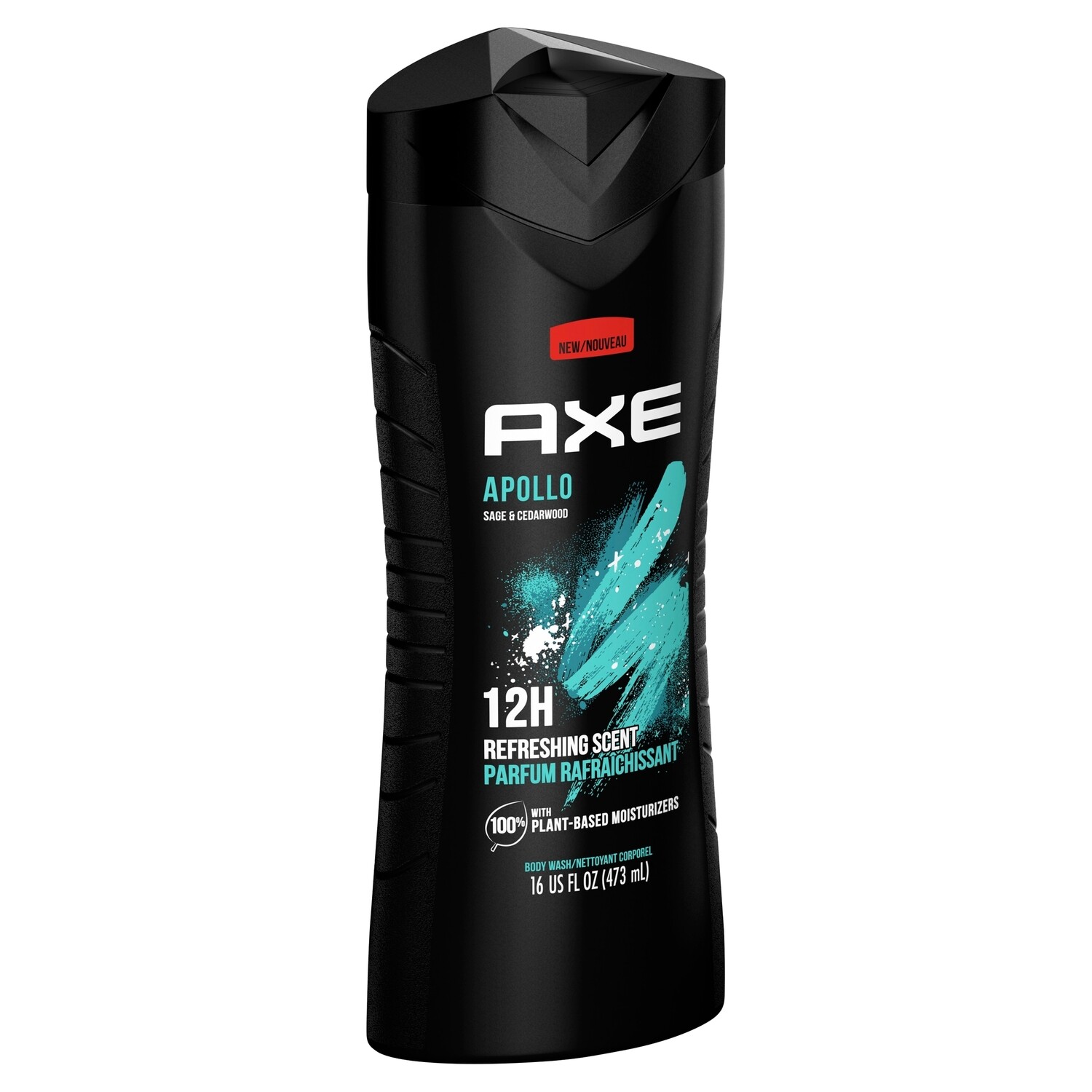 AXE Apollo Sage &amp; Cedarwood 12Hr with 100% Plant-Based Moisturizers Body Wash,16 FL.Oz