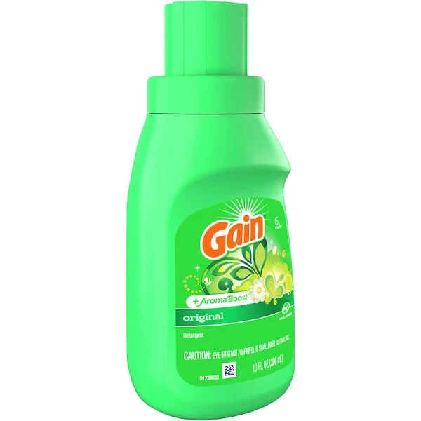 Gain + Aroma Boost Liquid Laundry Detergent, Original Scent, 6 Loads, 10 fl oz, HE Compatible