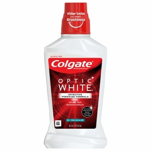 Colgate Optic White Mouthwash icy fresh mint 16oz