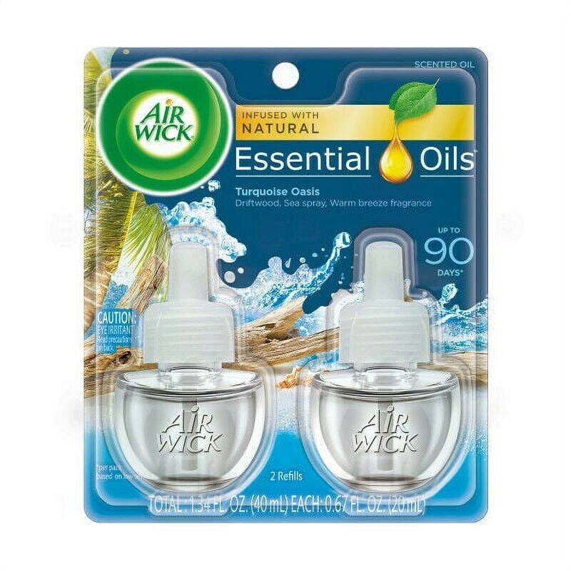 Air Wick Scented Oil Twin Refill Life Scents Turquoise Oasis (Driftwood/Sea Spray/Warm Breeze) (2X.67) oz