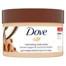 Dove body scrub brown sugar and coconut butter