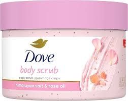 Dove body scrub Himalayan salt and rose oil