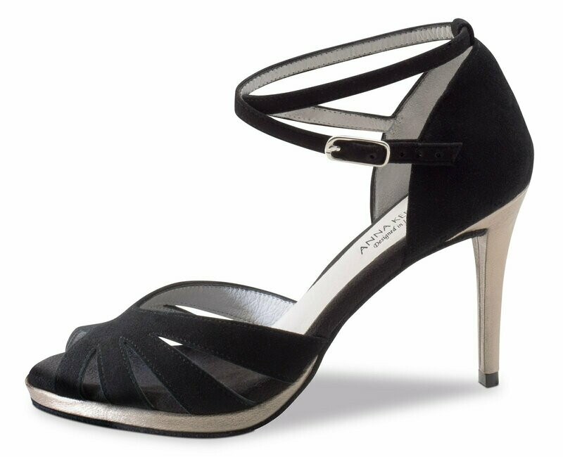 Giselle - 910-80 Samtziege Schwarz / Nappa Antik Giselle - 910-80 Samtziege Schwarz / Nappa Antik