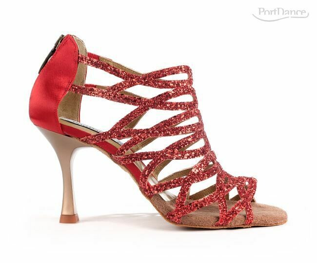 PD803 PRO PREMIUM Rot Satin Glitzer, Größe 41 PD803 PRO PREMIUM Rot Satin Glitzer, Größe 41