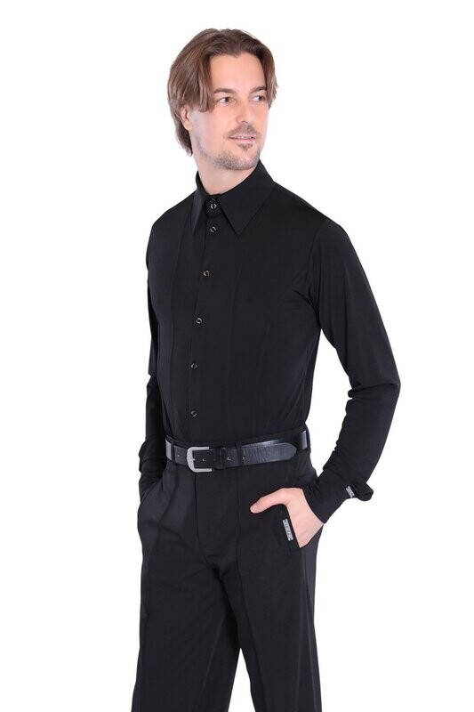Herrenhemd Herrenhemd "FRANCO" MF72201 schwarz