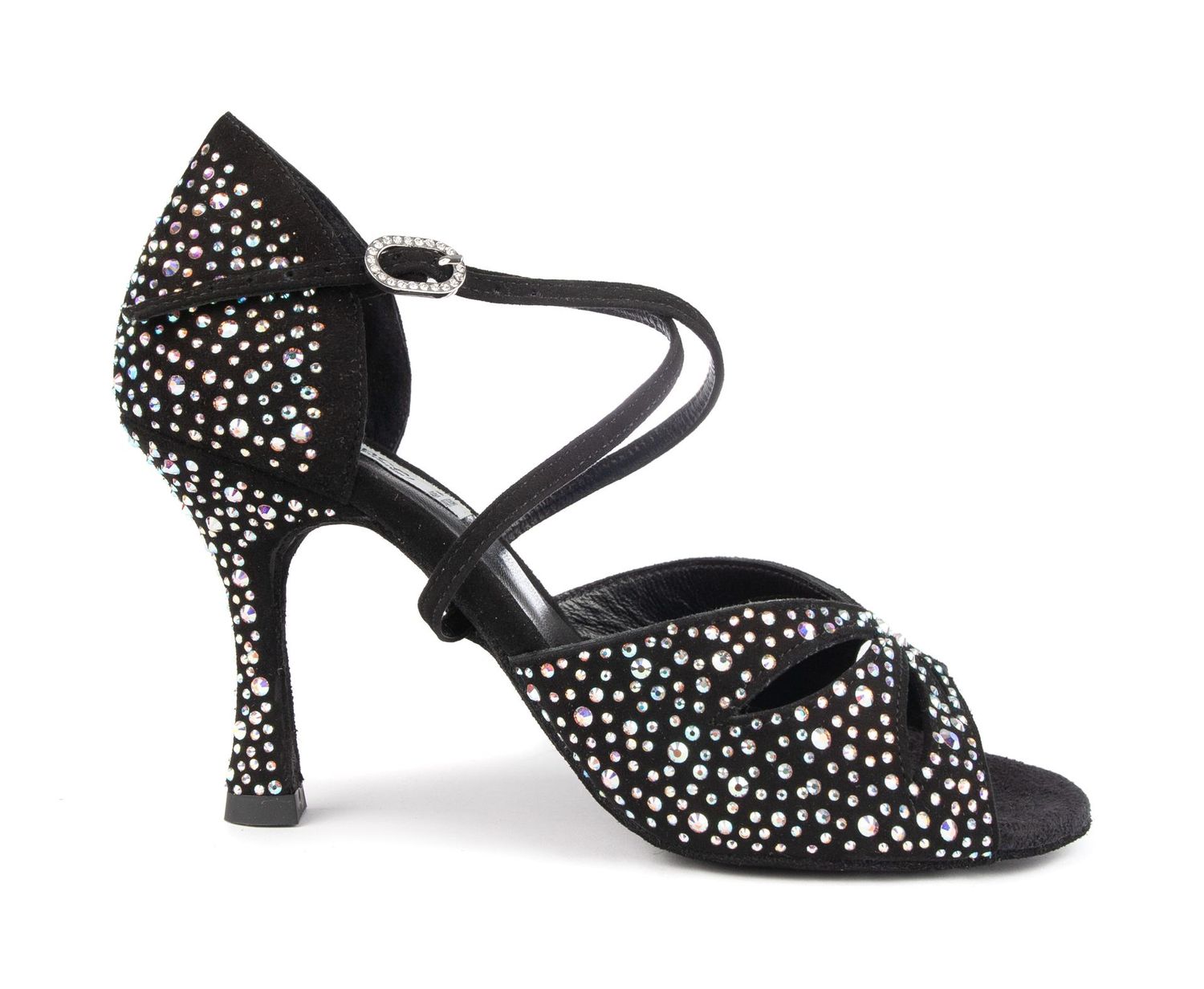 PD CLARA Black Nubuck & Crystals