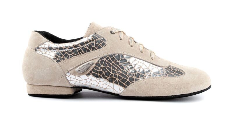 PD08 Silver Craquelê Suede Sole (herausnehmbare Innensohle) PD08 Silver Craquelê Suede Sole (herausnehmbare Innensohle)
