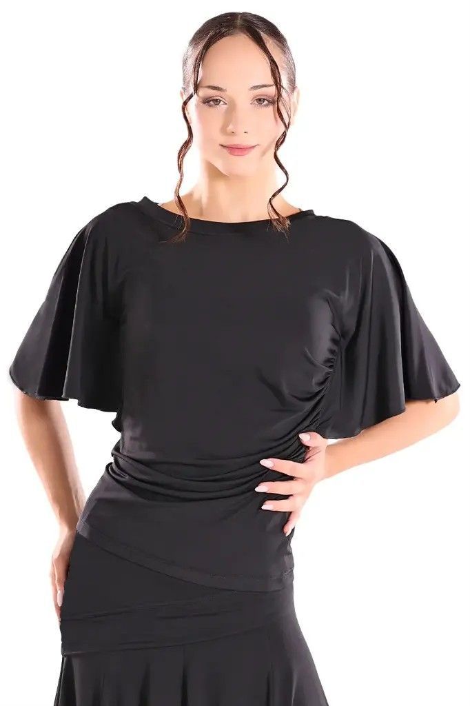Damen Tanzshirt Damen Tanzshirt "ANABELLA" schwarz, MALY
