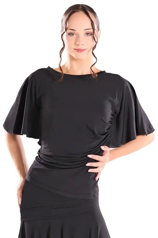 Damen Tanzshirt Damen Tanzshirt "ANABELLA" schwarz, MALY