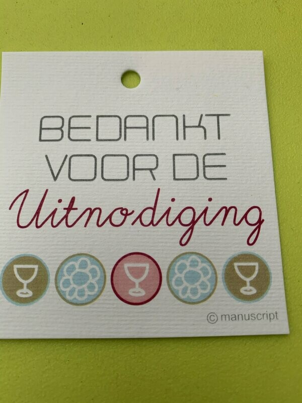 Bedankt voor de uitnodiging
