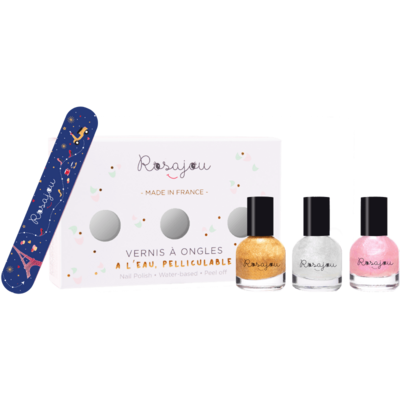 ROSAJOU Set 3 Nagellak + Vijltje