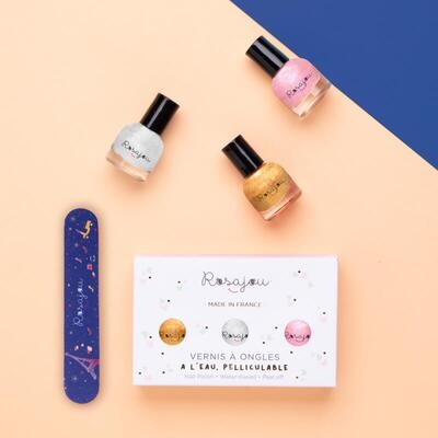 ROSAJOU Set 3 Nagellak + Vijltje