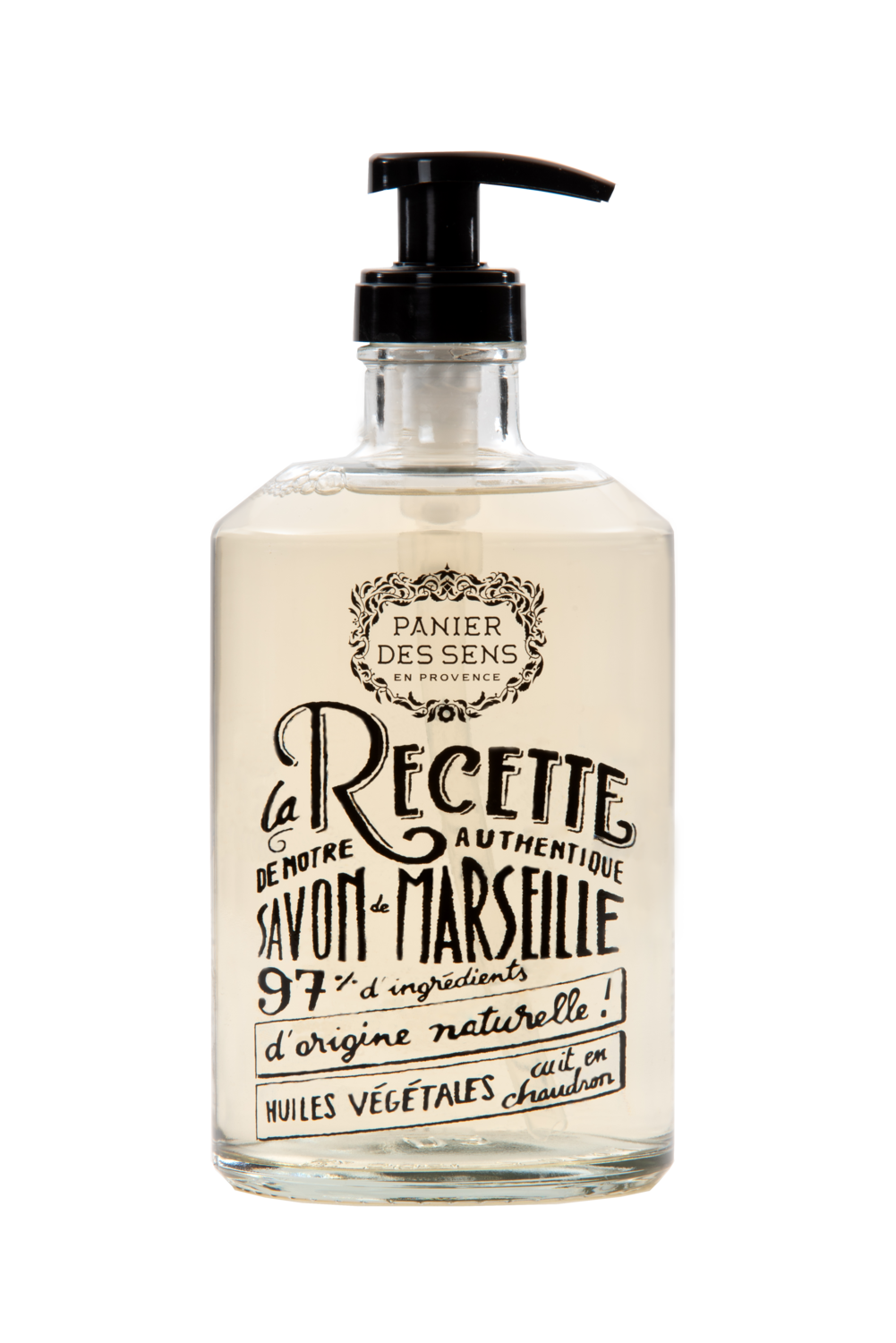 Glazen fles Vloeibare Marseillezeep 500 ml Roos Glazen fles Vloeibare Marseillezeep 500 ml Roos