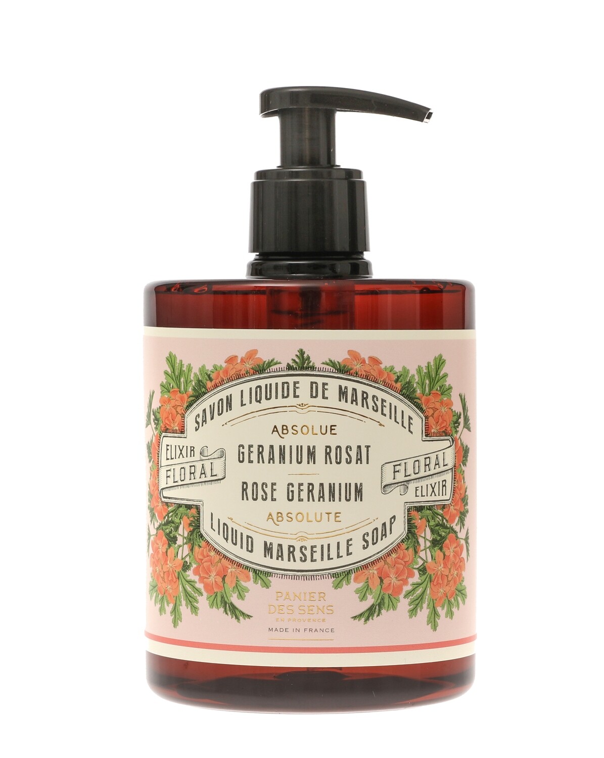 Vloeibare Marseillezeep 500 ml Roze Geranium Vloeibare Marseillezeep 500 ml Roze Geranium