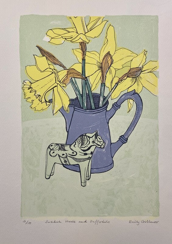Swedish Horse and Daffodils
