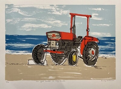 One Eyed Tractor on Cley Beach