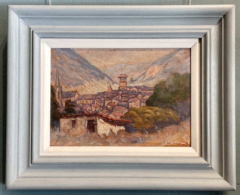 Village Nestled Between Mountains