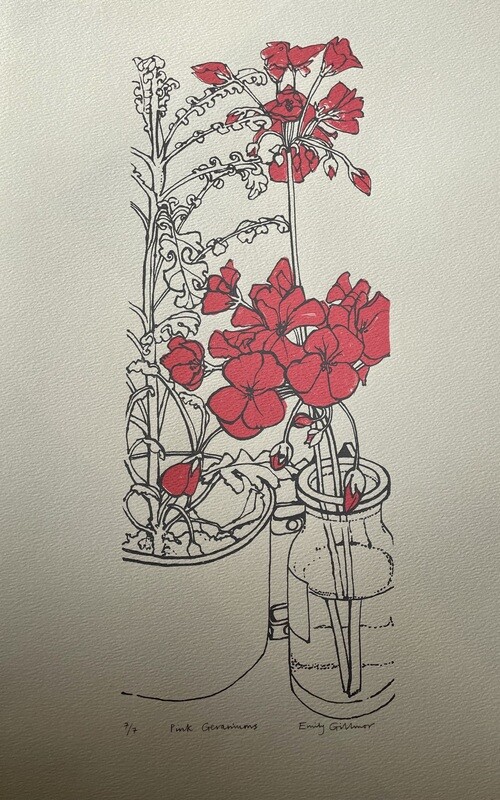 Pink Geraniums