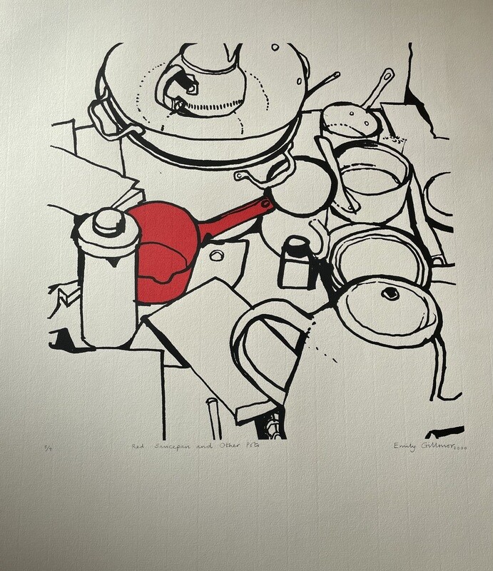 Red Saucepan and Other Pans
