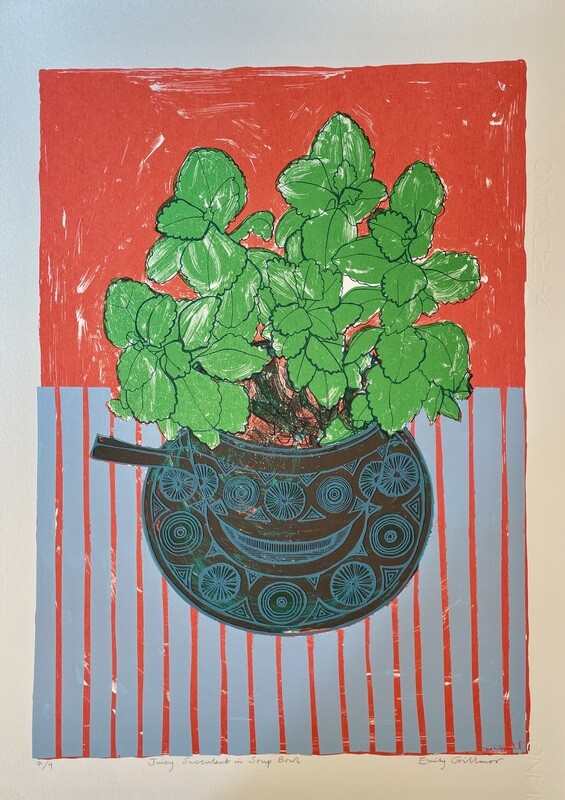 Juicy Succulant in Soup Bowl