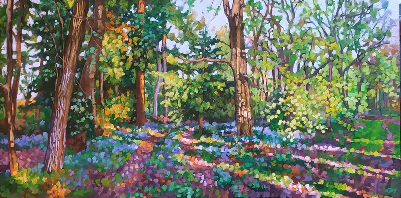 A Smudge Of Bluebells (framed)